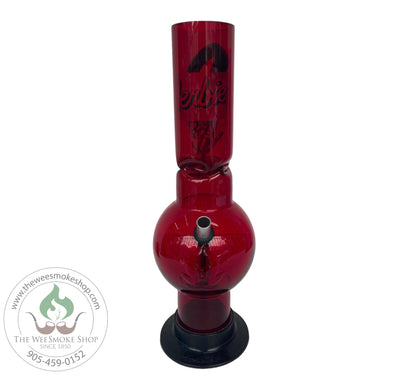 Red-Herbies Twisted Acrylic Bong (12'')-Acrylic Bongs-The Wee Smoke Shop