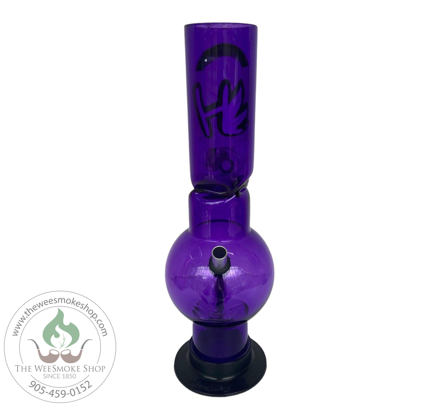 Purple-Herbies Twisted Acrylic Bong (12'')-Acrylic Bongs-The Wee Smoke Shop