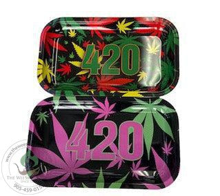 420 Leaf Small Tray-The Wee Smoke Shop