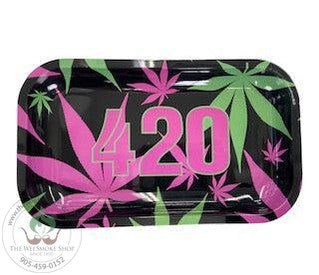 420 medium tray in green, black, and pink