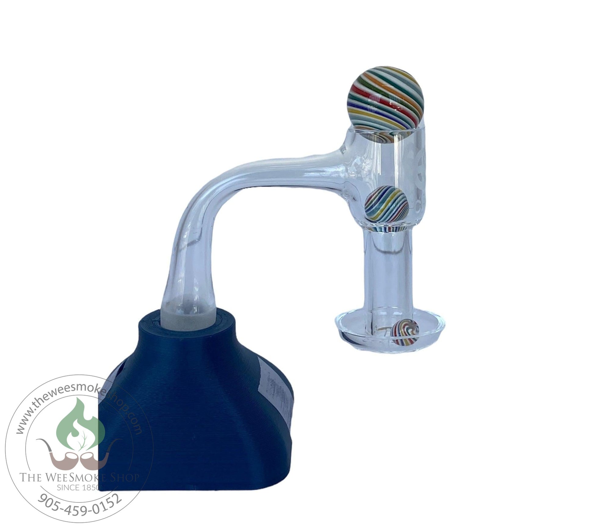 Cheech (14mm) 90 degree Banger with multi-colored Terp Beads - Wee Smoke Shop