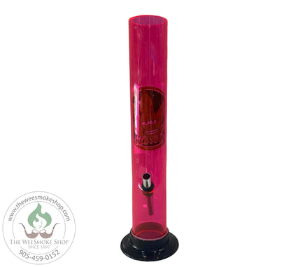 Pink-Herbies 12'' Straight Acrylic Bong- The Wee Smoke Shop