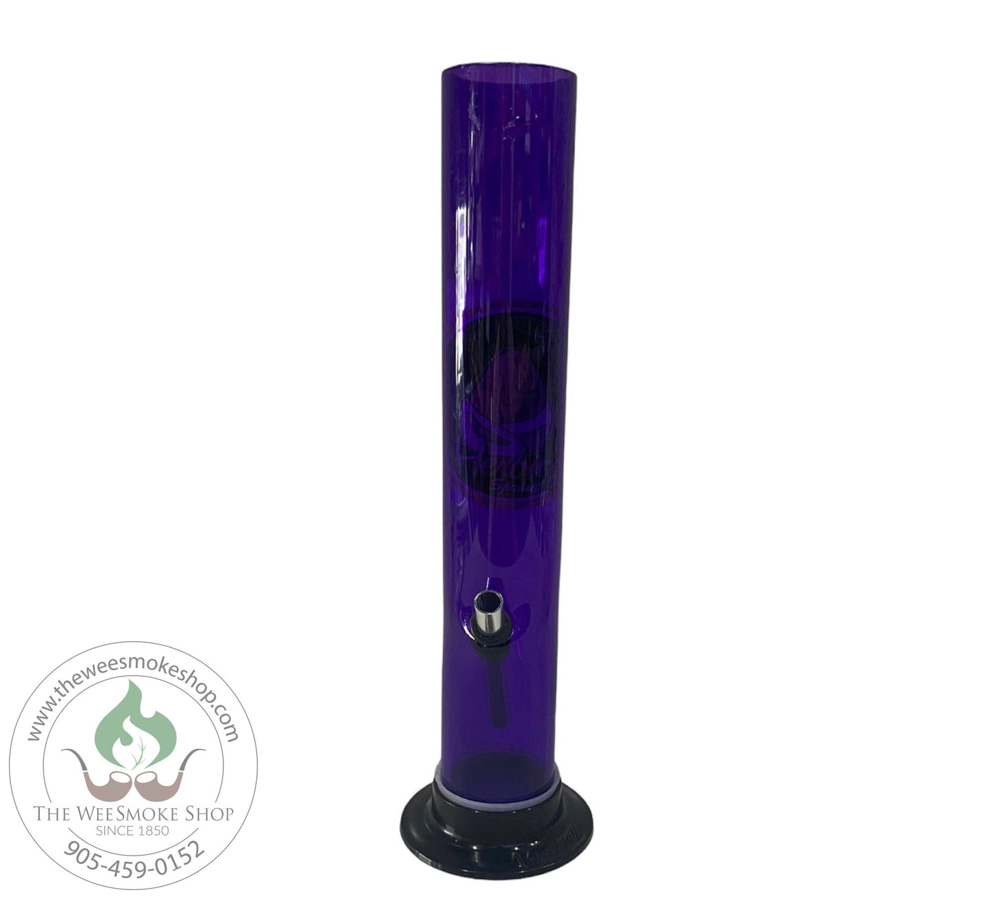 Purple-Herbies 12'' Straight Acrylic Bong- The Wee Smoke Shop