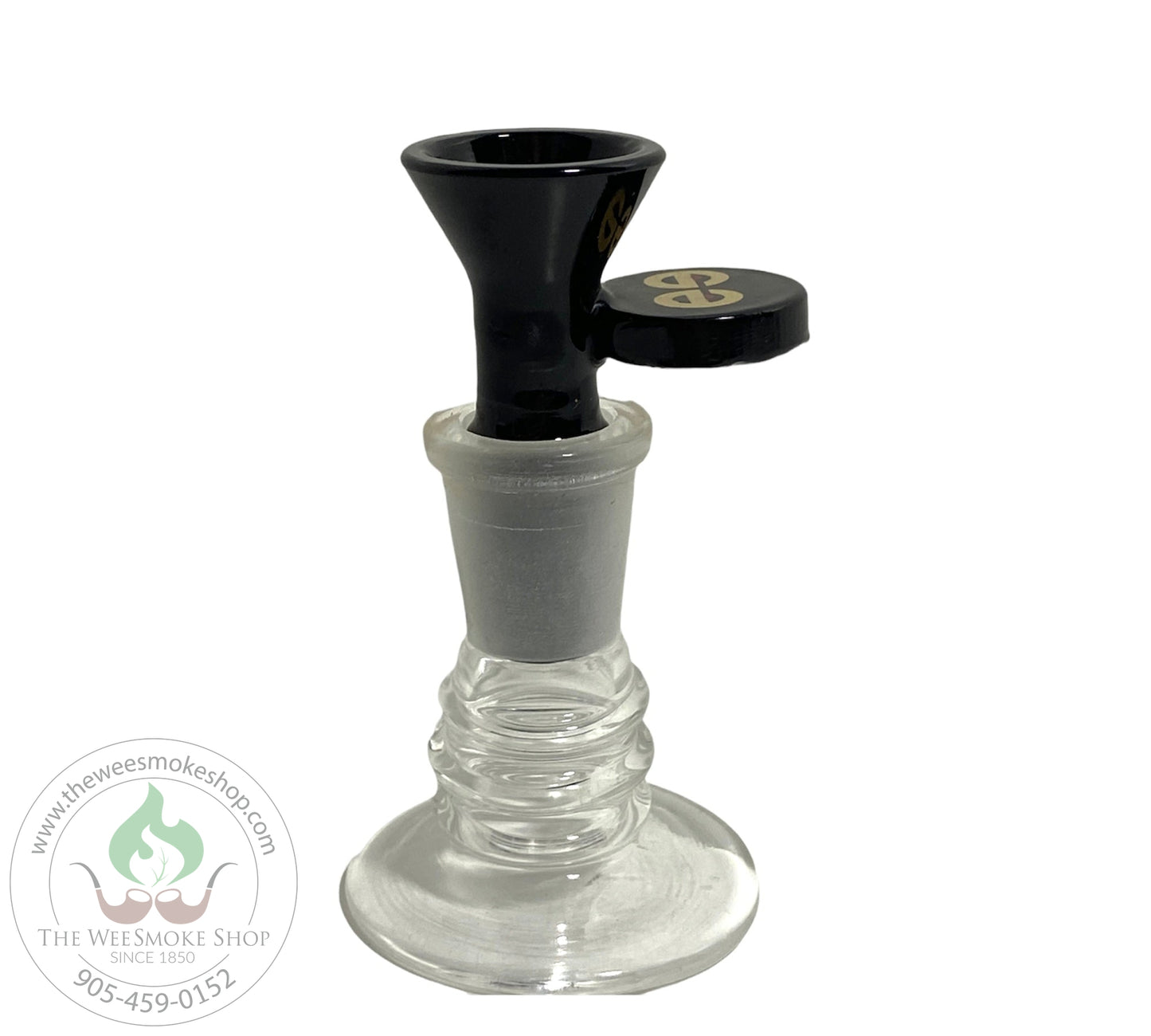 Cheech (14mm) Glass Bowl: Solid Colours-Bowls-Black- The Wee Smoke Shop