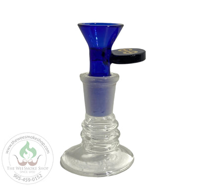 Cheech (14mm) Glass Bowl: Solid Colours-Bowls-Blue- The Wee Smoke Shop