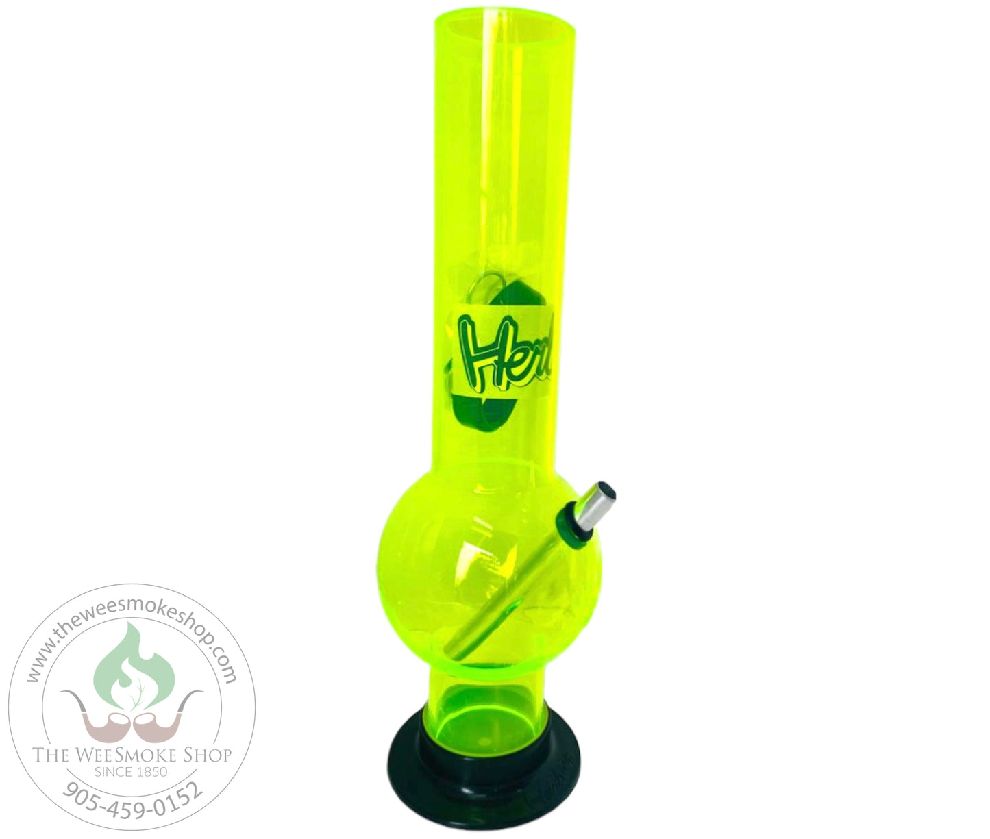 Herbies 12" Acrylic Bong-Light Green-Bongs-The Wee Smoke Shop