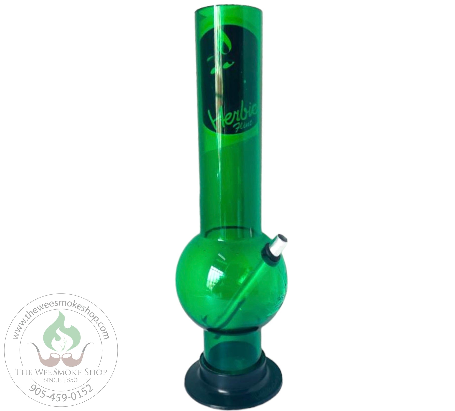 Herbies 12" Acrylic Bong-Green-Bongs-The Wee Smoke Shop