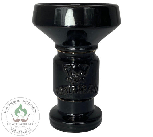Black Contraband Hookah Bowl with Heat Management Device - Hookah Accessories - Wee Smoke Shop
