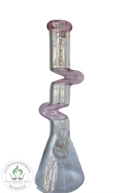 pink OG 7mm Colored Zong (16") - Glass Bongs - The Wee Smoke Shop