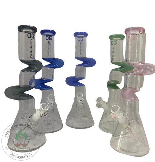 OG 7mm Colored Zong (16") - Glass Bongs - The Wee Smoke Shop