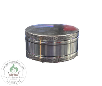 Premium Wee Smoke Shop 2-Part Metal Grinder (56mm)Silver-Grinder-The Wee Smoke Shop