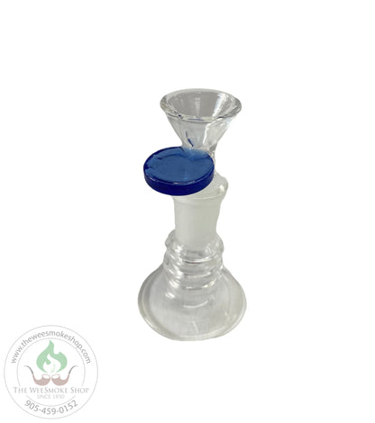 14mm Clear Glass Bowl-Blue-Bowls-The Wee Smoke Shop