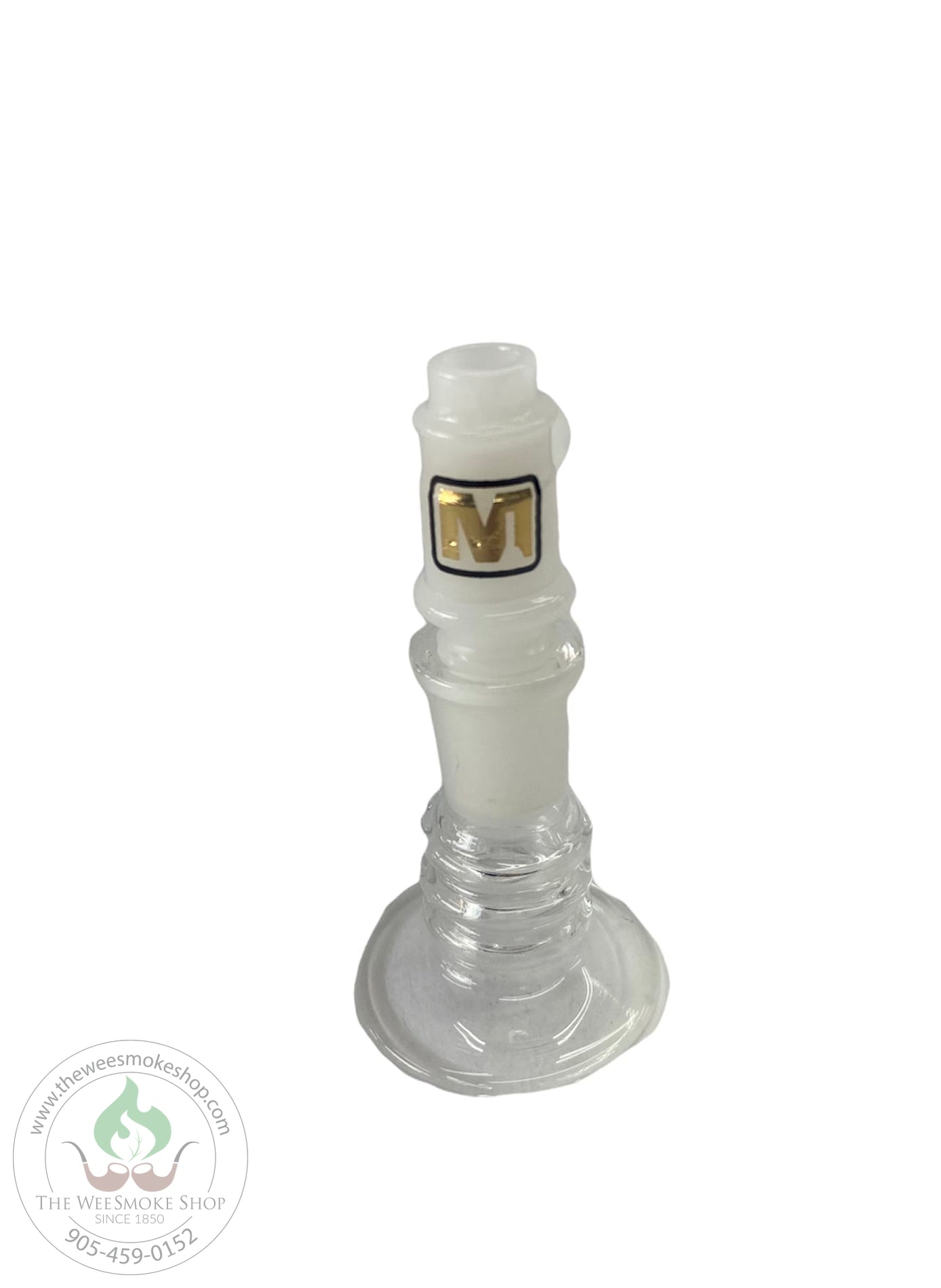 White Marley Glass Popper (14mm)-Popper-White- The Wee Smoke Shop