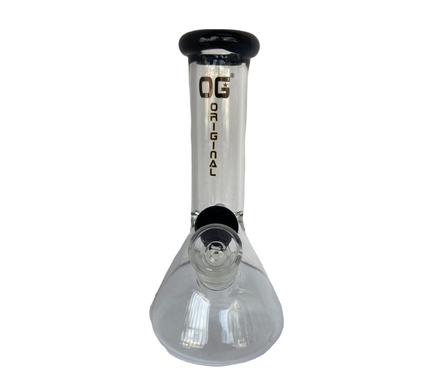 Black OG Mini Beaker Bong (8") - Glass Bong - The Wee Smoke Shop