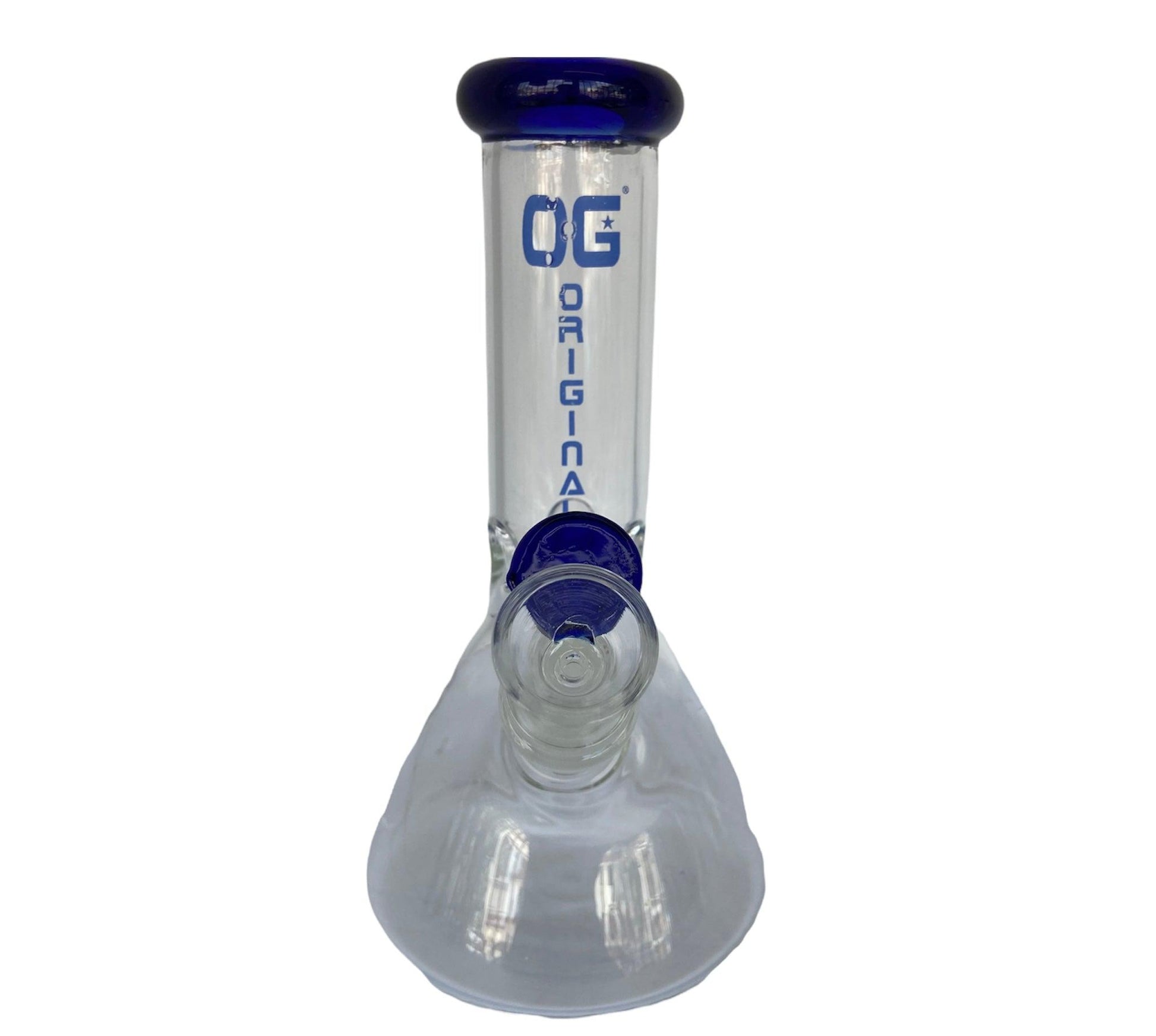 Blue OG Mini Beaker Bong (8") - Glass Bong - The Wee Smoke Shop