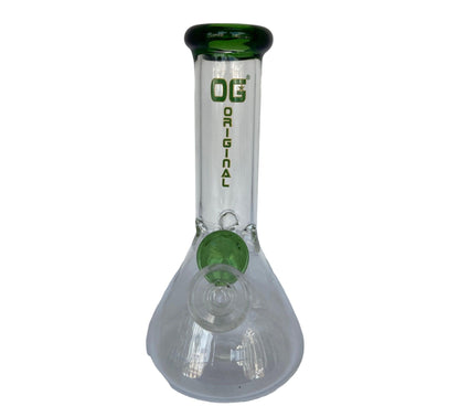 Green OG Mini Beaker Bong (8") - Glass Bong - The Wee Smoke Shop