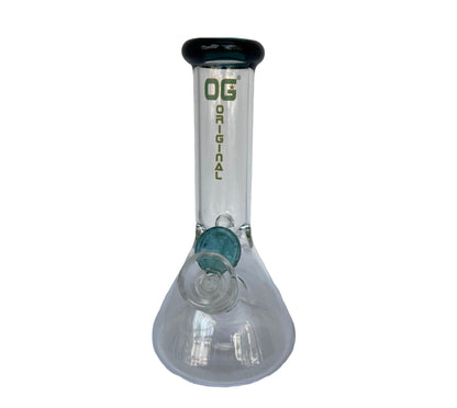 Teal OG Mini Beaker Bong (8") - Glass Bong - The Wee Smoke Shop