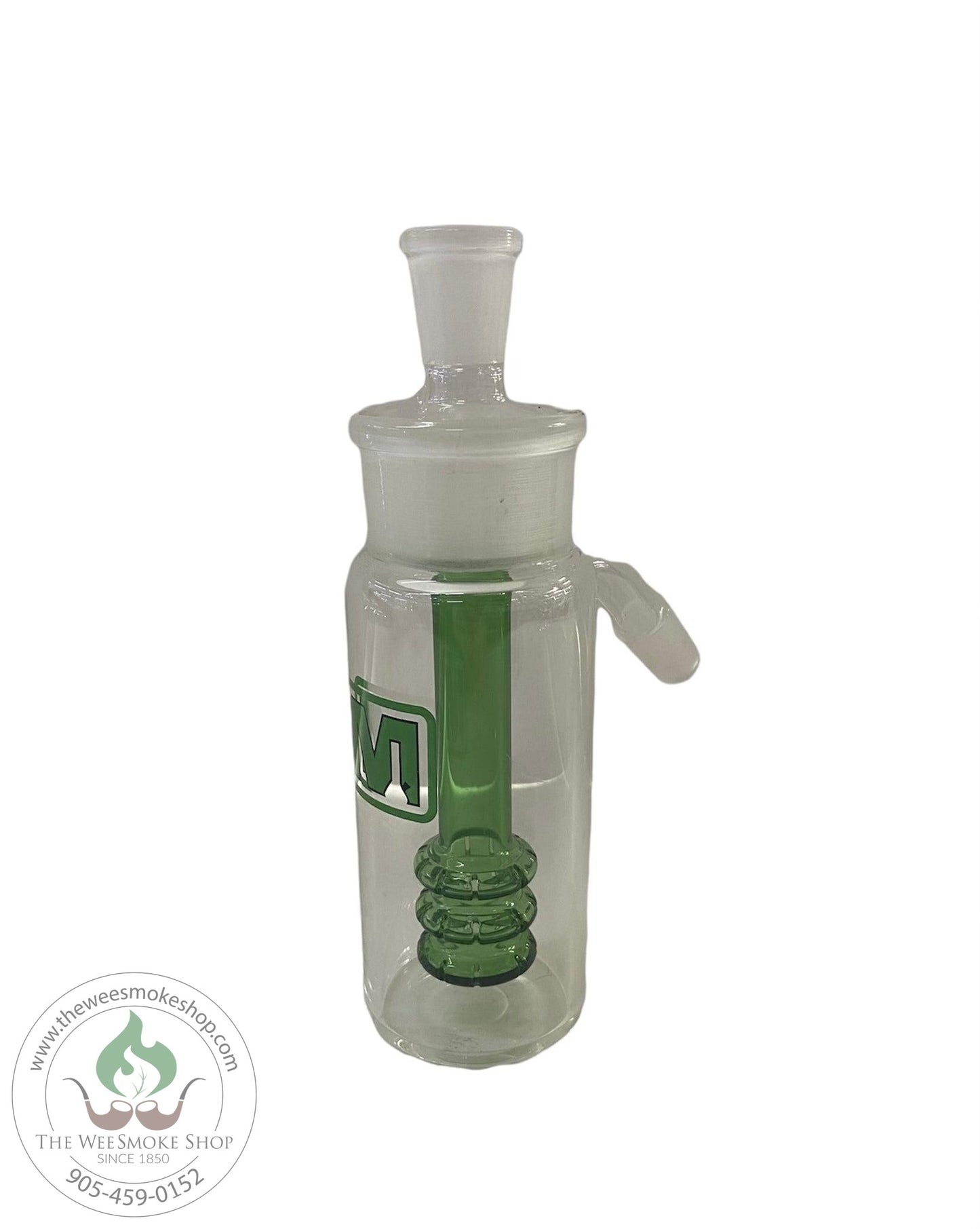 Marley 14mm Removable Perc Ash Catcher (45 Degree)-Green-Ash Catcher-The Wee Smoke Shop