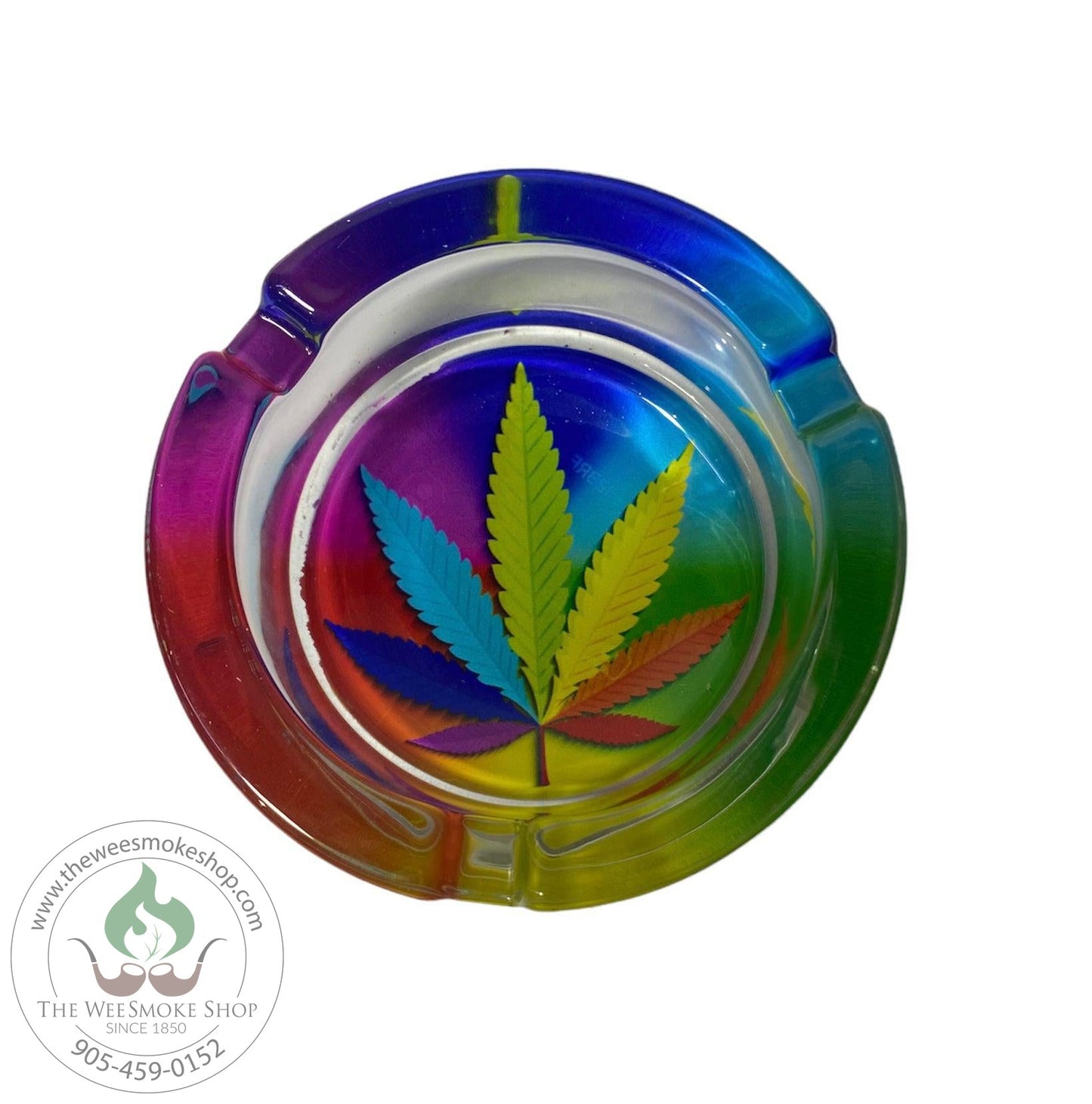Colored Glass Ash Tray - The Wee Smoke Shop