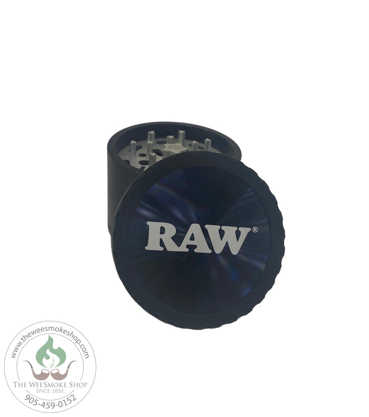 RAW LIFE Grinder-Black-4Part Grinders-The Wee Smoke Shop