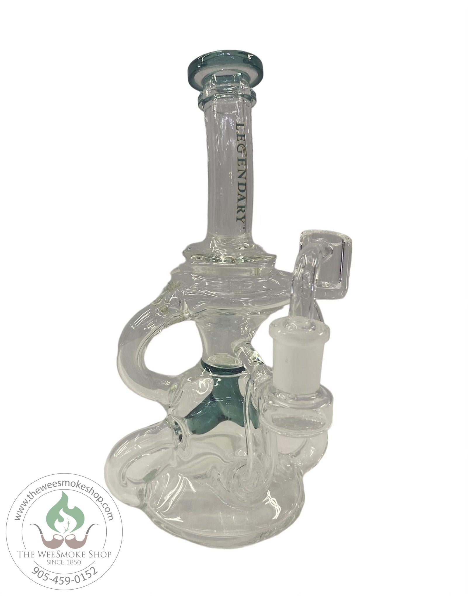 Legendary 8" Recycler Dab Rig Teal - Wee Smoke Shop