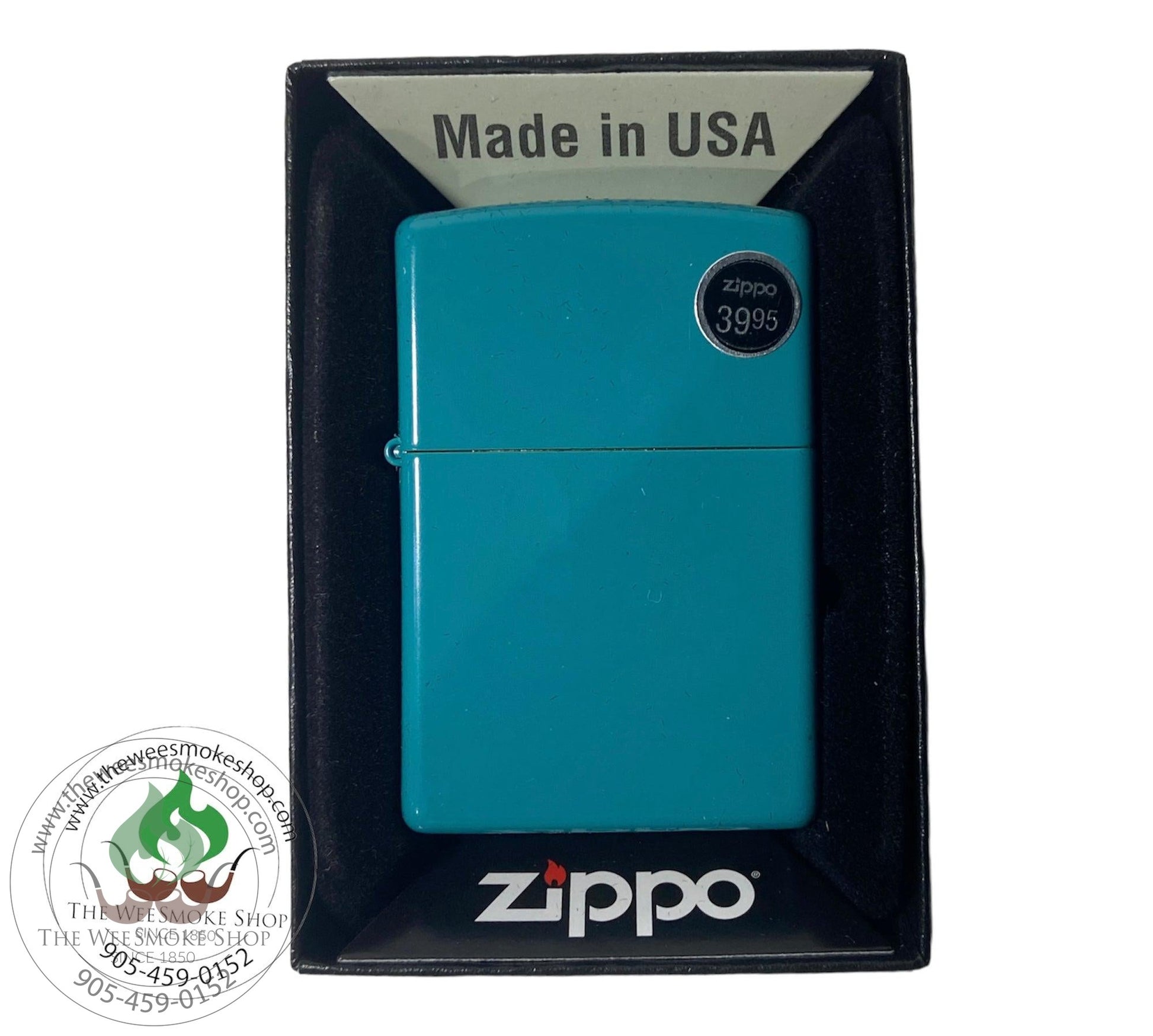 Zippo Flat Turquoise-Zippo Lighter-The wee Smoke Shop