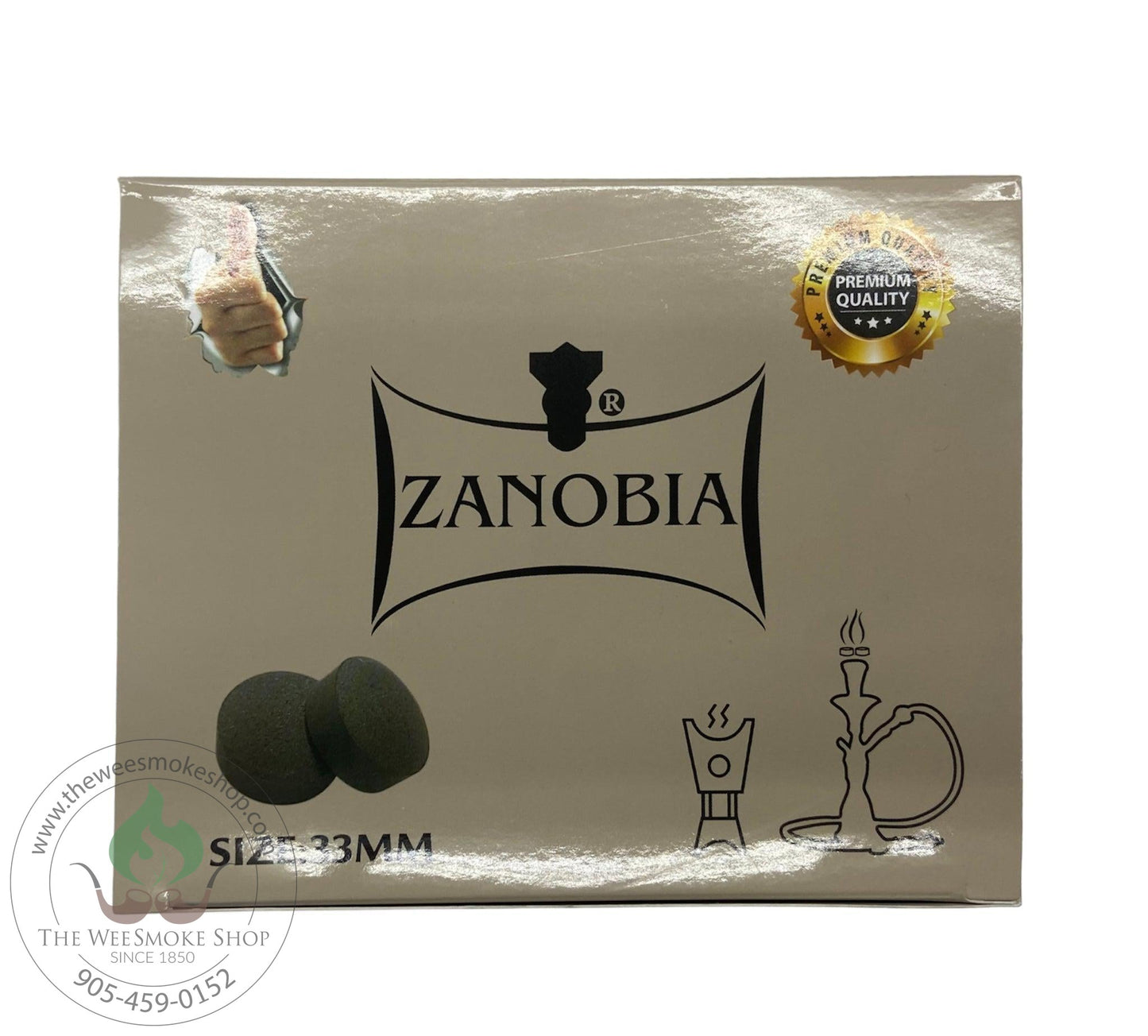 Zanobia Quick Lighting Charcoals (100)-33mm-coals-The Wee Smoke Shop