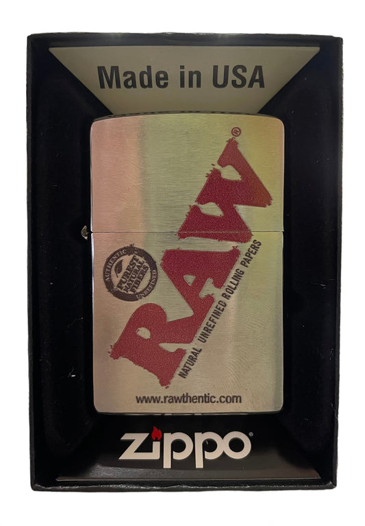 RAW Silver Zippo - The Wee Smoke Shop