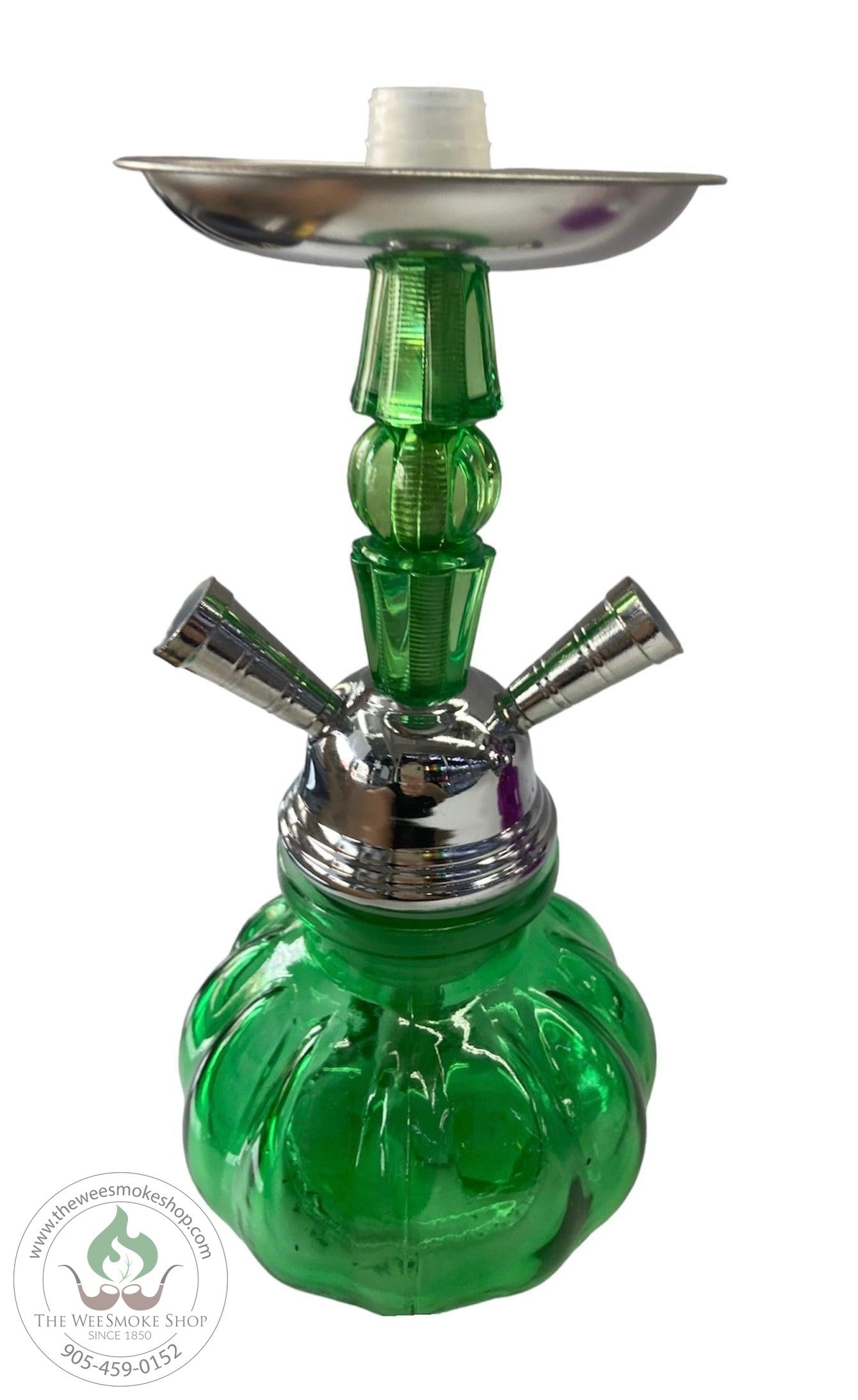 Green  9" 2 hose hookah - The Wee Smoke Shop