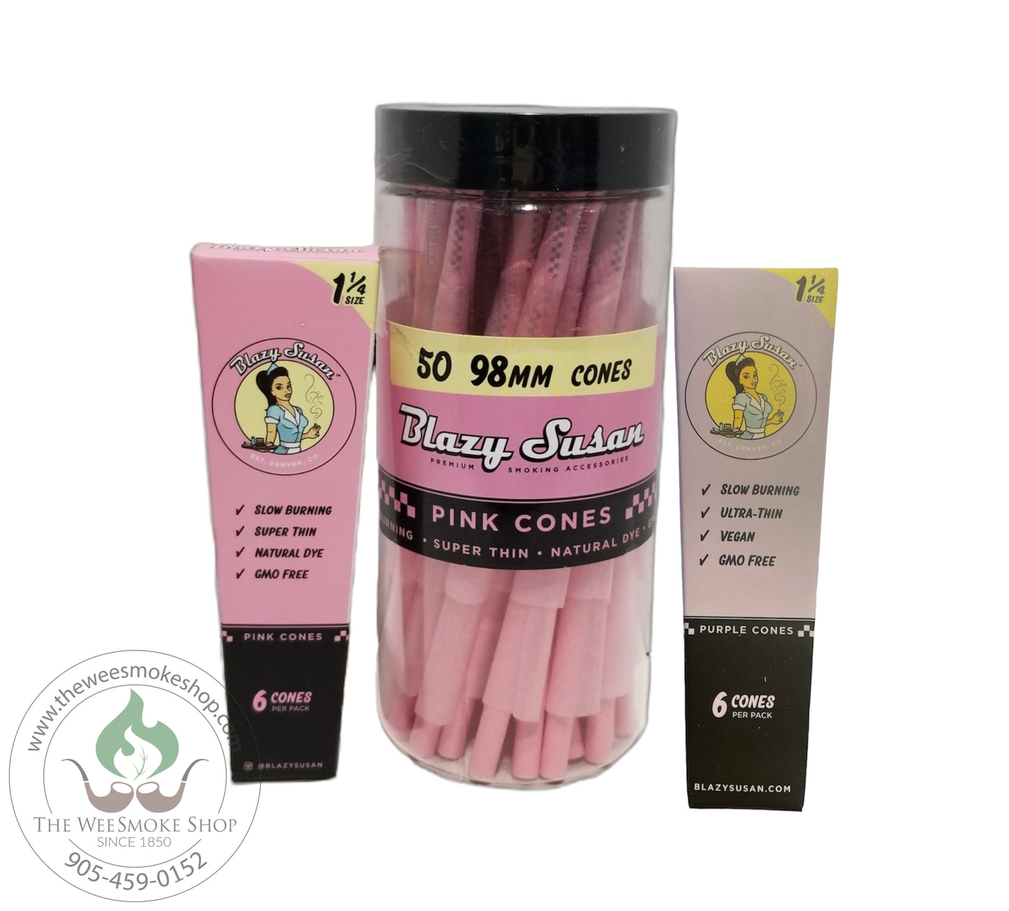 Blazy Susan Pink/Purple Cones-Rolling essentials-The Wee Smoke Shop