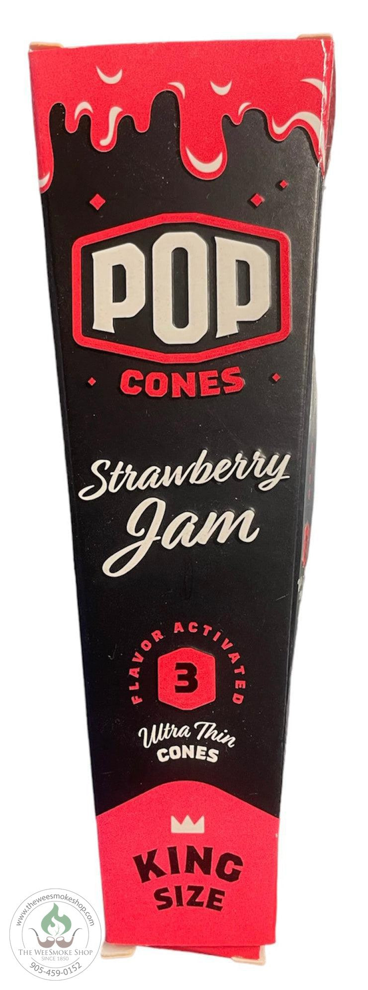 king size strawberry jam pop cones - The Wee Smoke Shop