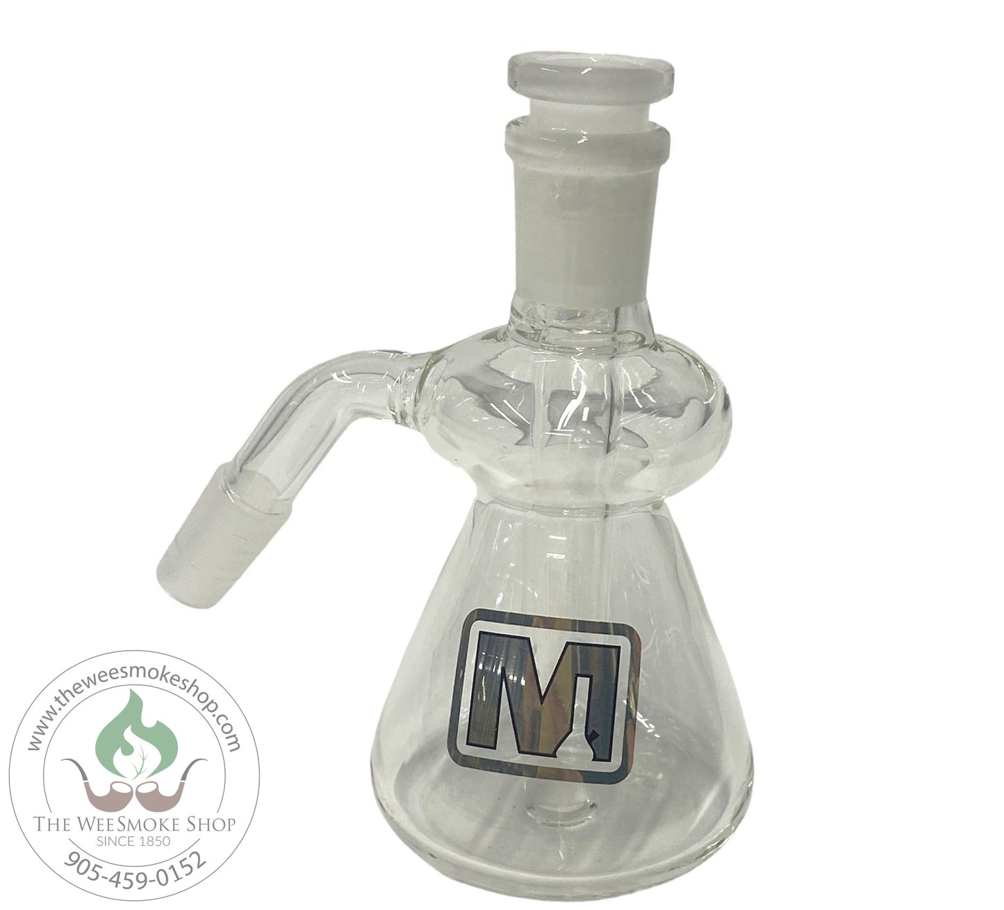 Marley 14mm Ash Catcher w/ Removable Downstem (45 Degree)-Clear-Ash Catcher-The wee Smoke Shop