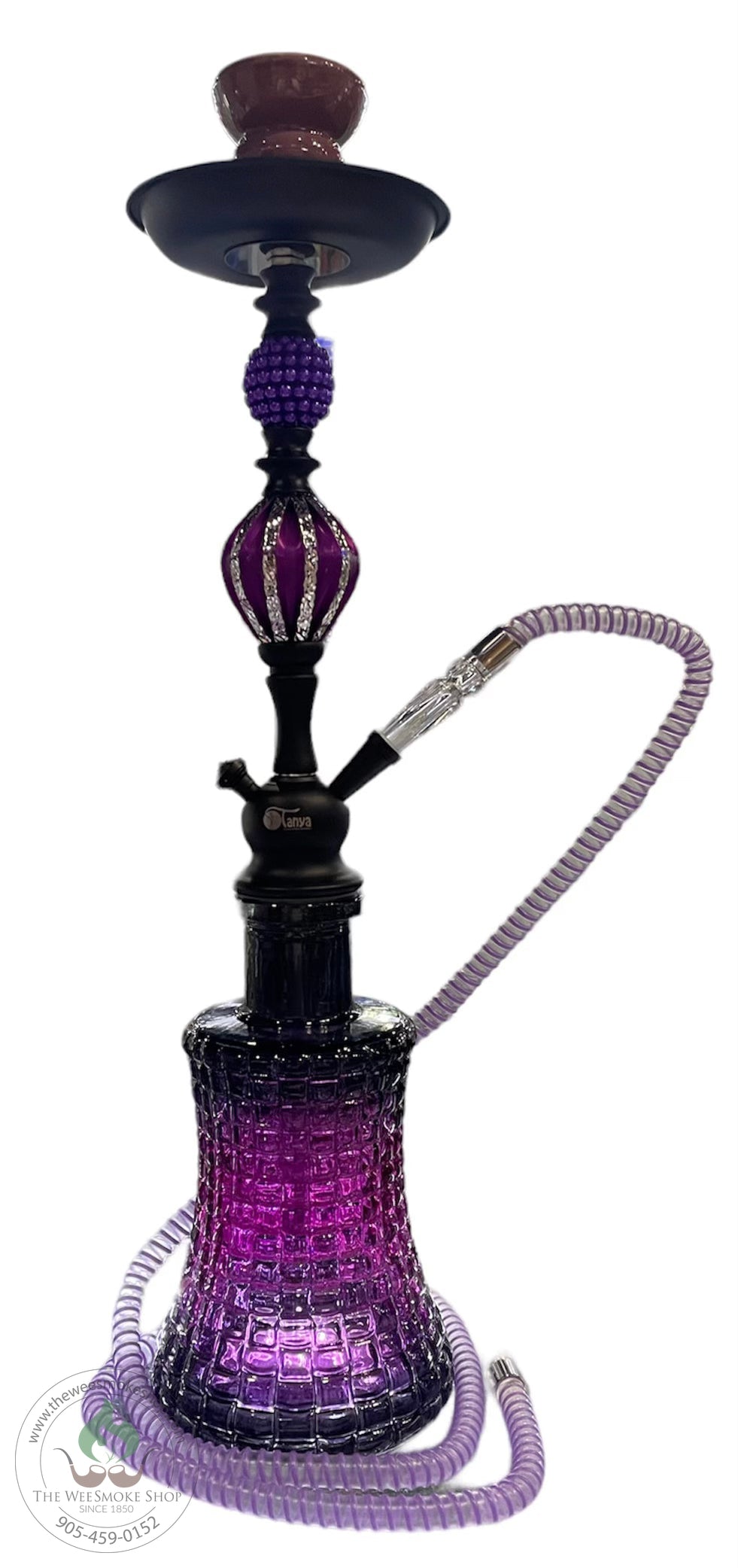 Tanya 1H Justice Hookah (21") purple - hookah - the wee smoke shop