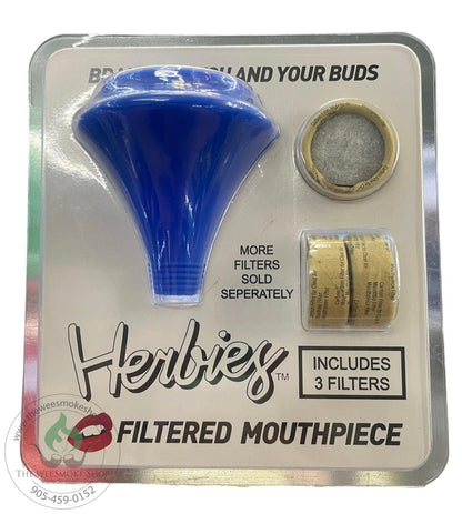 Herbies Filtered Mouthpiece - Blue - The Wee Smoke Shop
