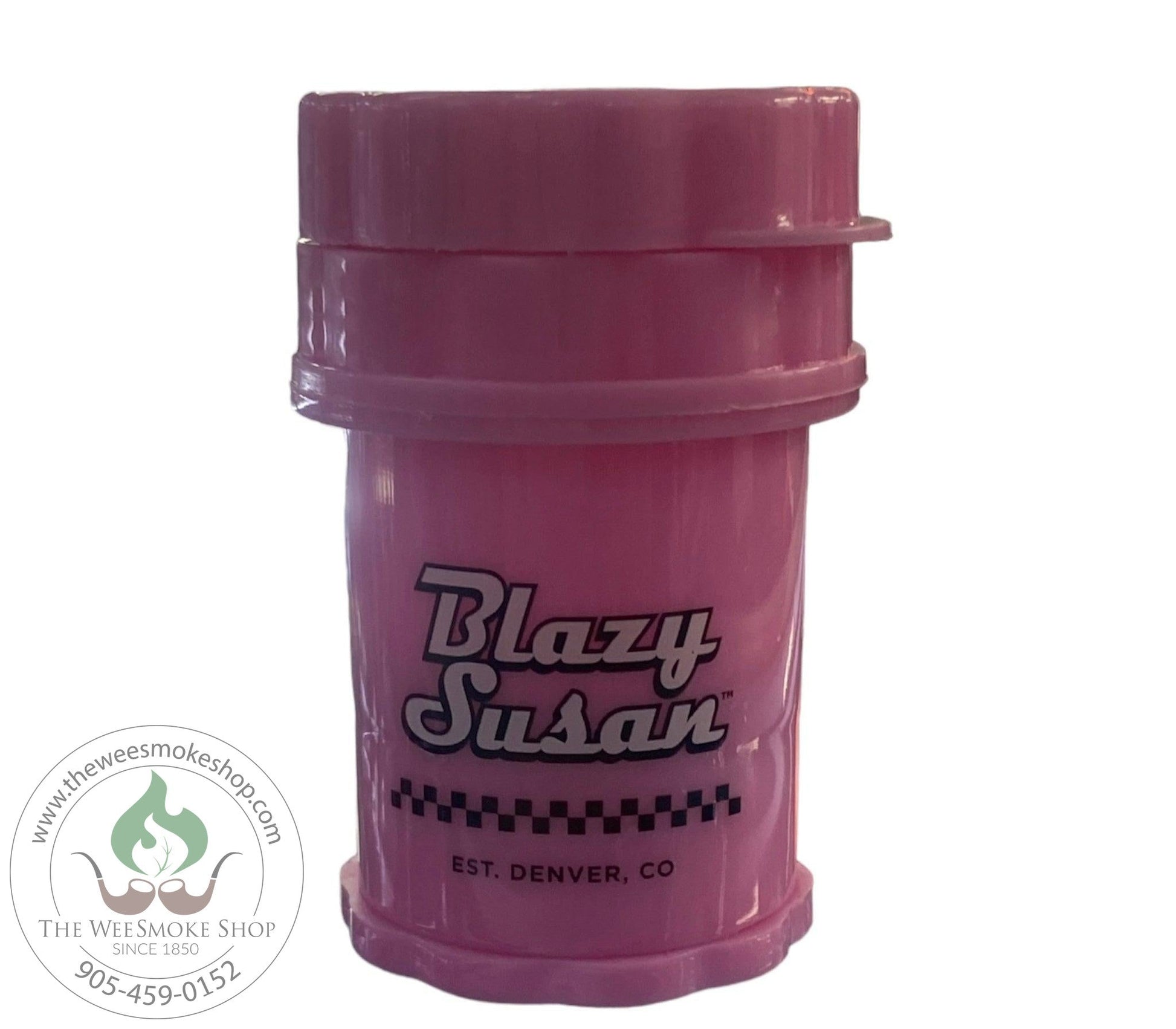 Large Pink-Blazy Susan 4-Part Herb Saver Grinder-The Wee Smoke Shop