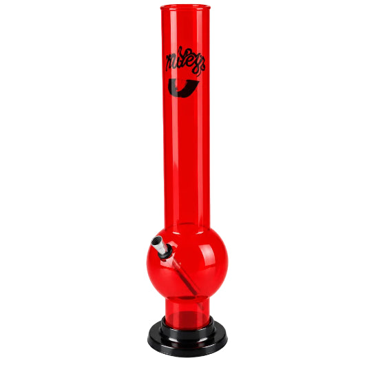 Pink Herbies 15" Acrylic Bong on clear background