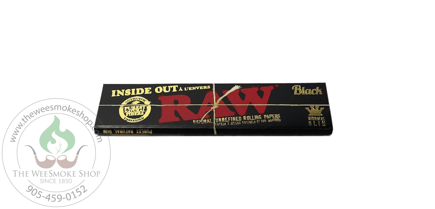 RAW Black Rolling Papers-rolling papers-The Wee Smoke Shop