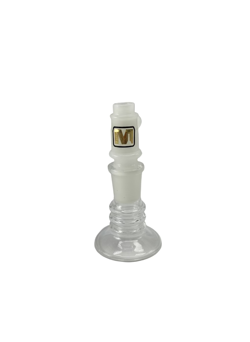 White Marley Glass Popper (14mm) -Popper - White - The Wee Smoke Shop