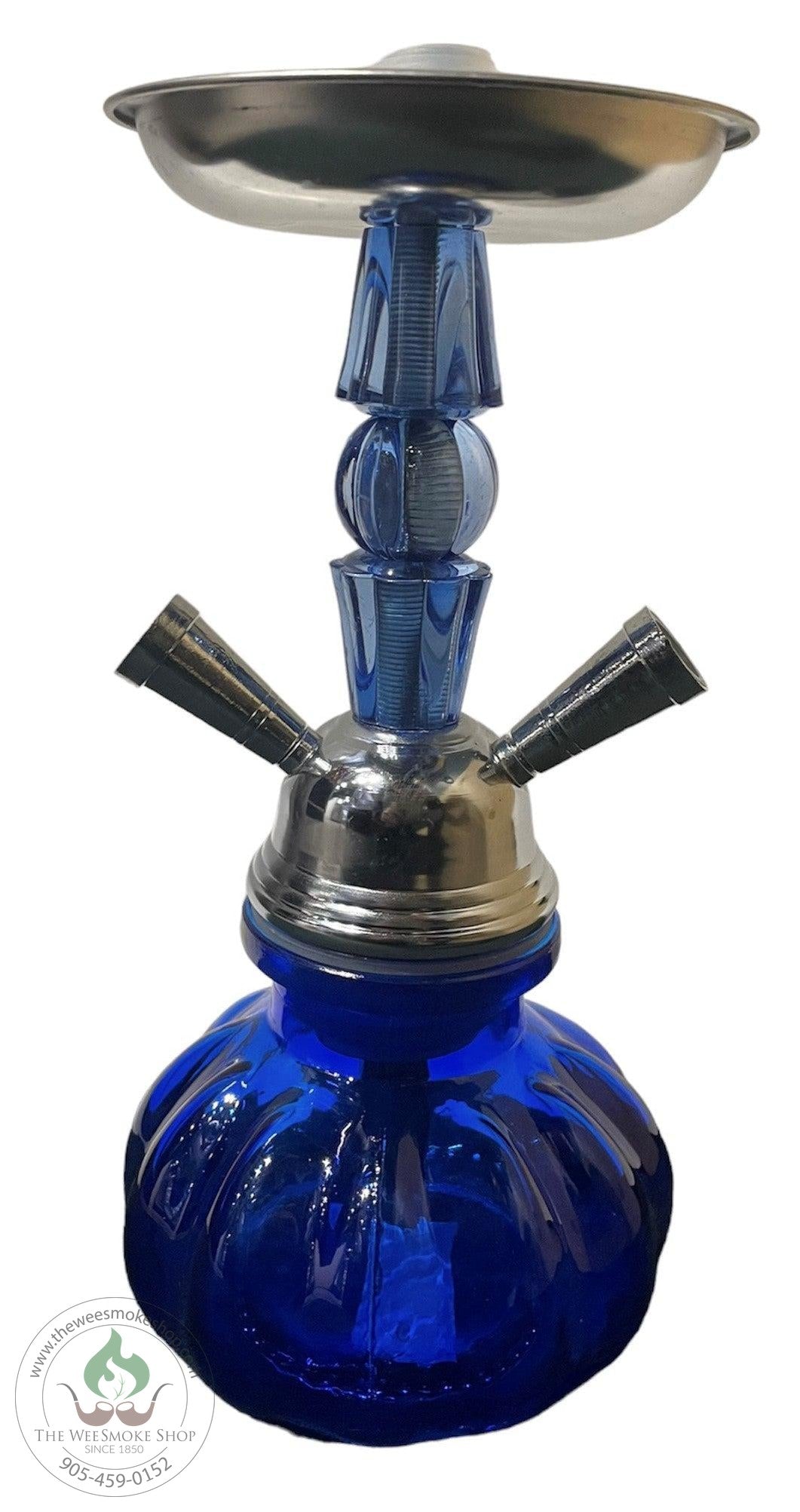 Blue 9" 2 hose hookah - The Wee Smoke Shop