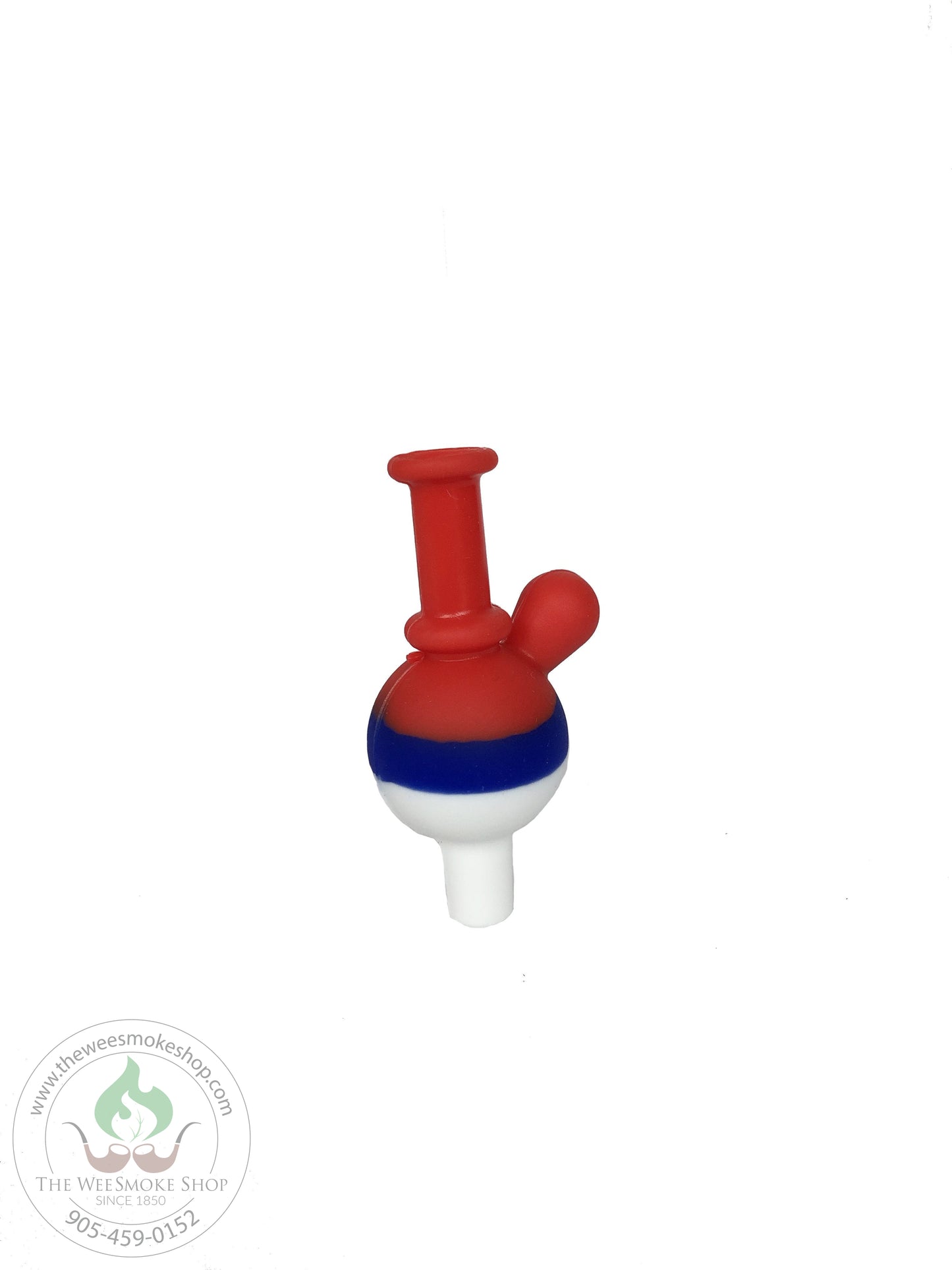 Blue, Red and White Bubble Silicone Carb Cap - Wee Smoke Shop
