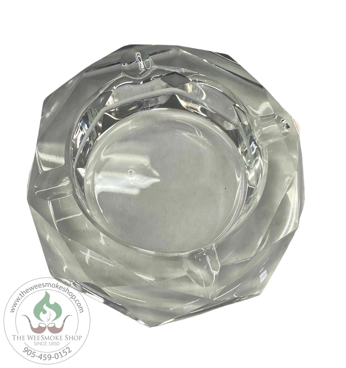 Diamond Clear Glass Ash Tray - Wee Smoke Shop