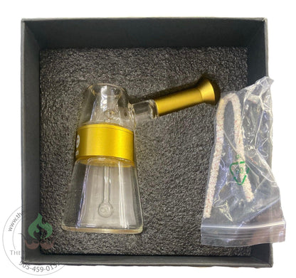 Gold-Cheech Glass/Metal Bubbler with Diffuser-Pipe-The Wee Smoke Shop