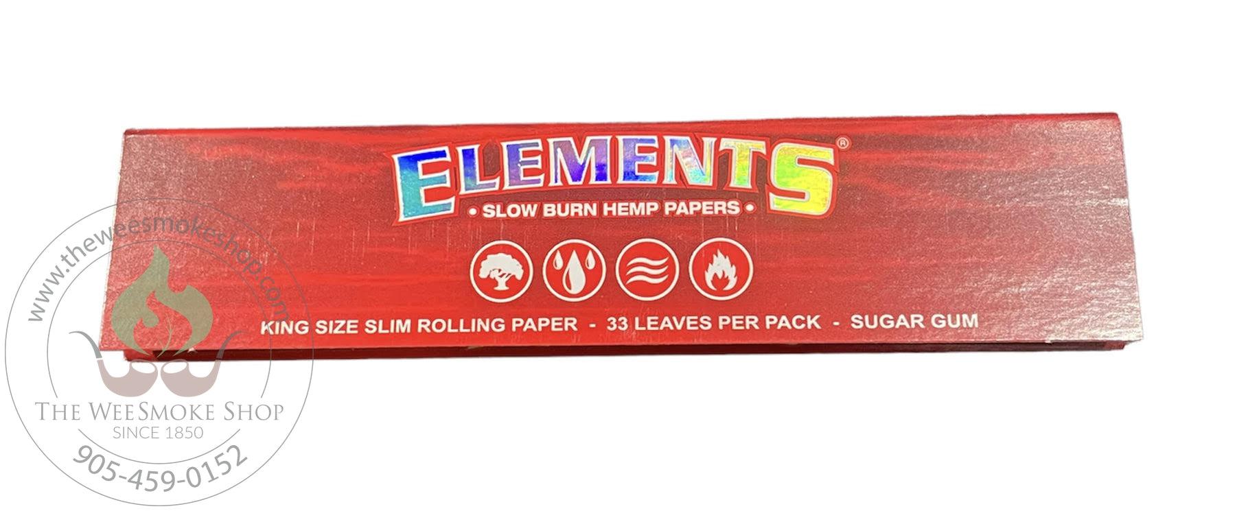 Elements Red King Size Papers-The Wee Smoke Shop