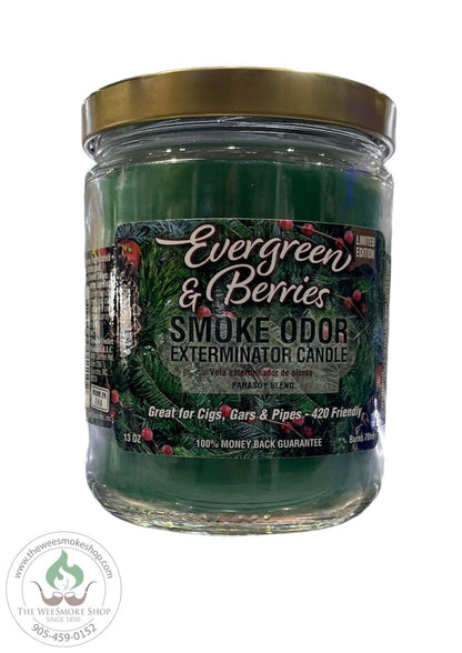 Evergreen & Berries Smoke Odor Exterminator Candle - Wee Smoke Shop