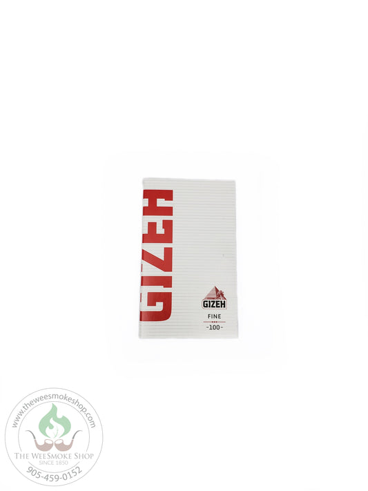 Gizeh Fine Rolling Papers. White and red pack. Single Wide, Double Window. The Wee Smoke Shop