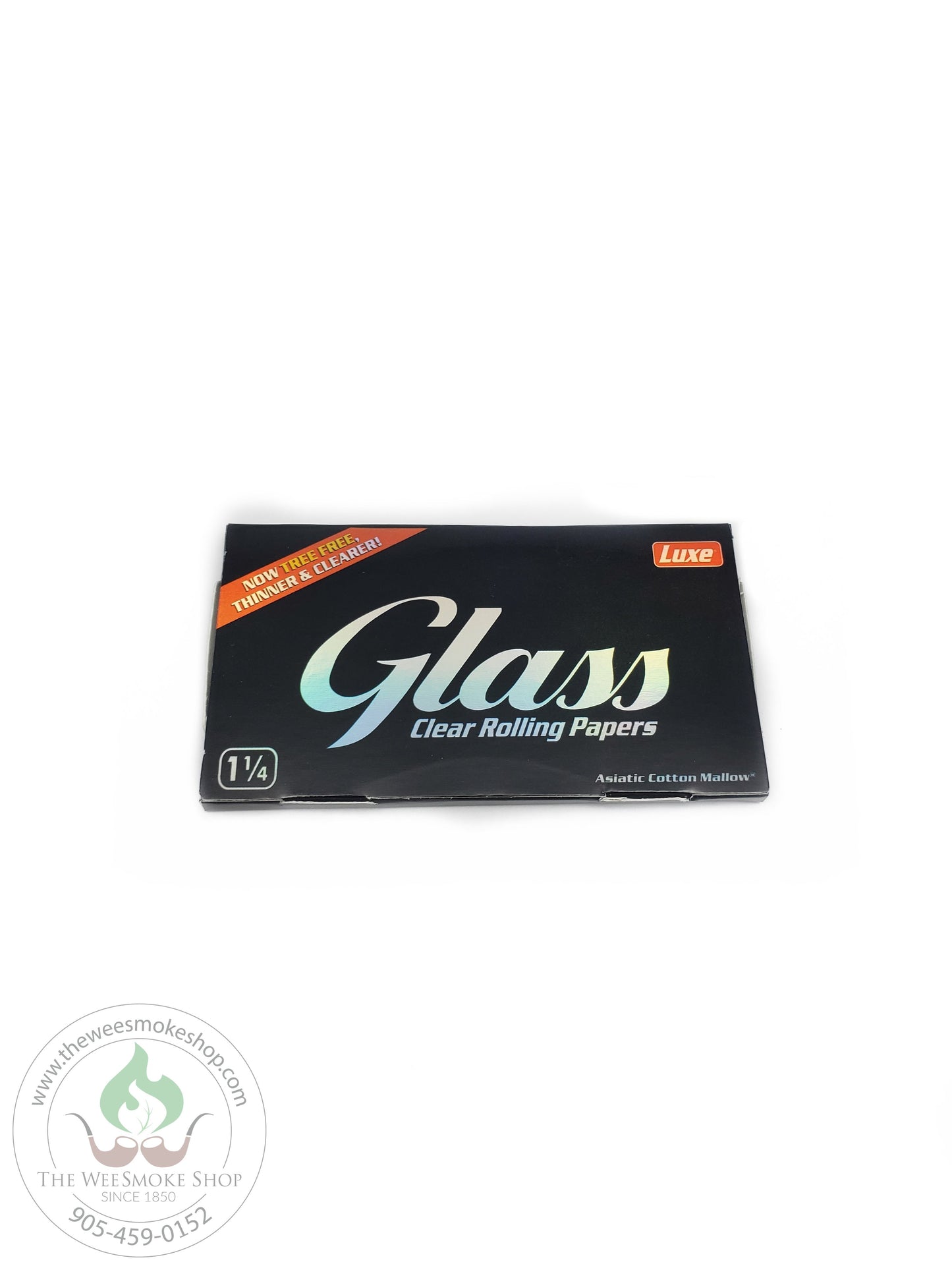 Glass Clear Rolling Papers. 1 1/4 size. The Wee Smoke Shop