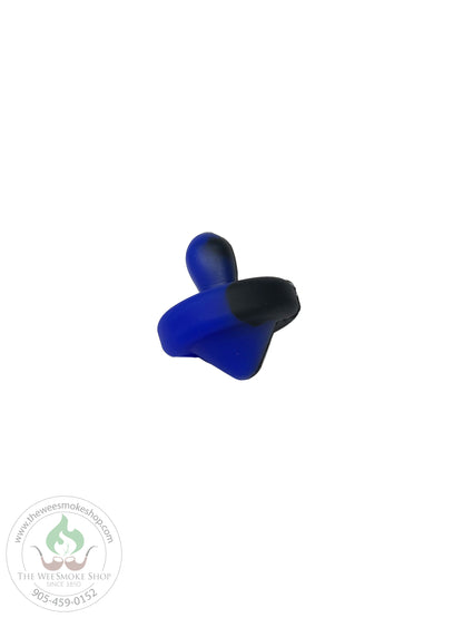 Black and Blue Pointed Silicone Carb Cap - Wee Smoke Shop