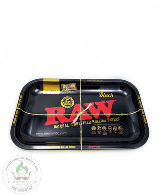 RAW Black Rolling Tray-rolling tray-The Wee Smoke Shop