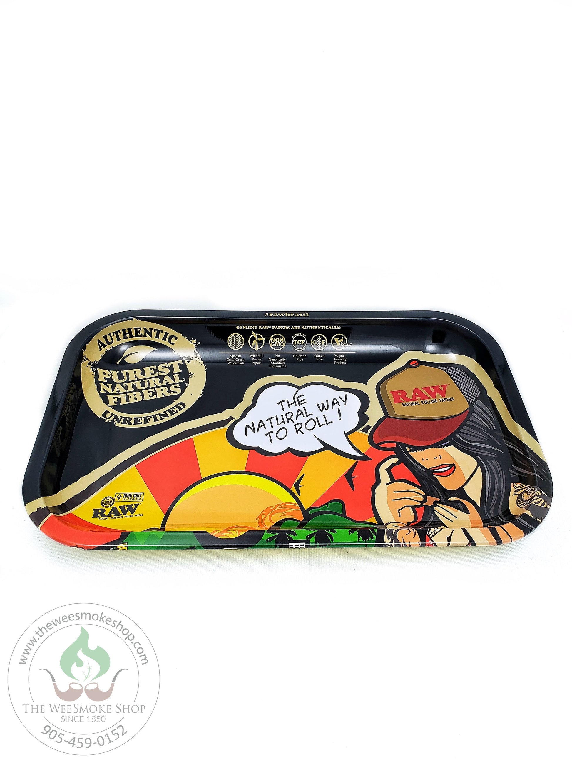 RAW Brazil Rolling Tray-rolling tray-The Wee Smoke Shop