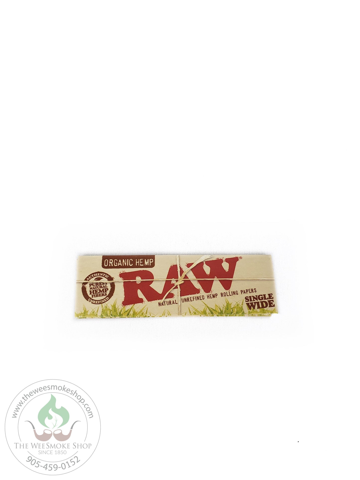 RAW Organic Hemp Rolling Papers. Single Wide. Single window.